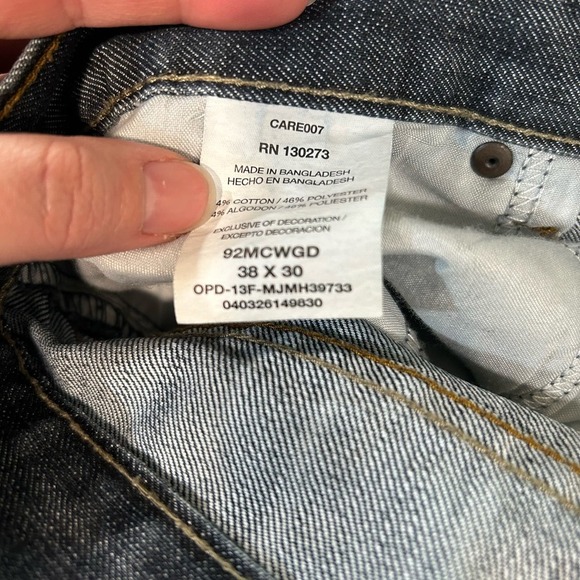 Wrangler Men’s Jeans 40x31 Slim Straight Faded Denim Dark Wash High Rise 38x30 - Picture 11 of 15